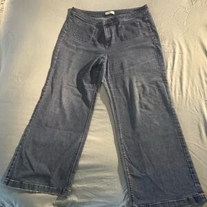 J Jill Blue Wide Leg Flare Jeans High-Rise